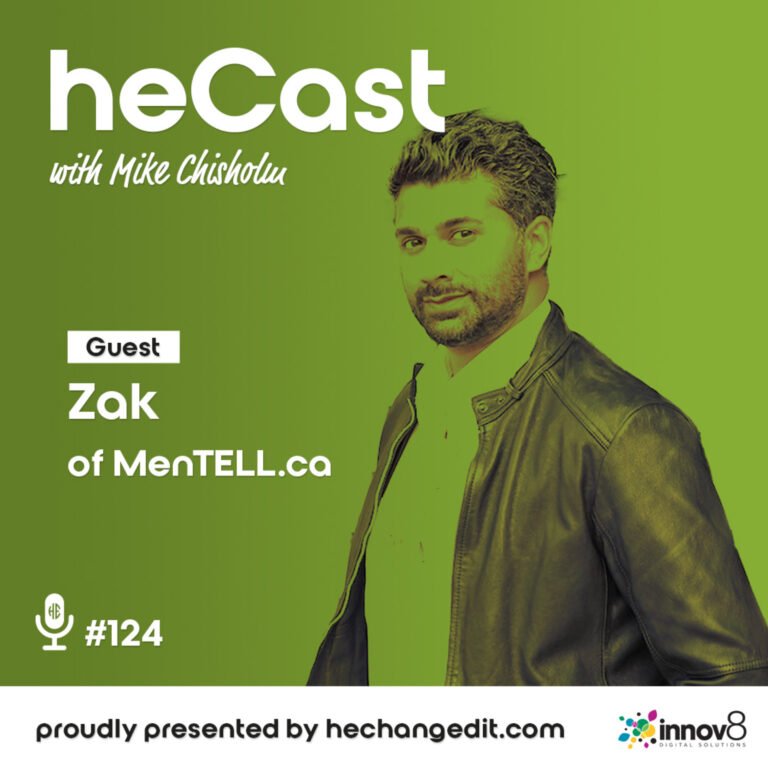 heCast Episode 124: Zak of MenTELL.ca on Men’s Mental Wellness, Sobriety, and Community